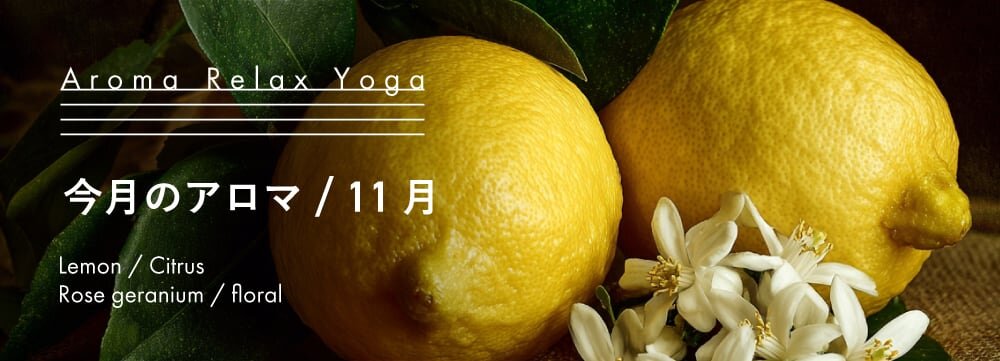 Aroma Relax Yoga今月のアロマ 11月